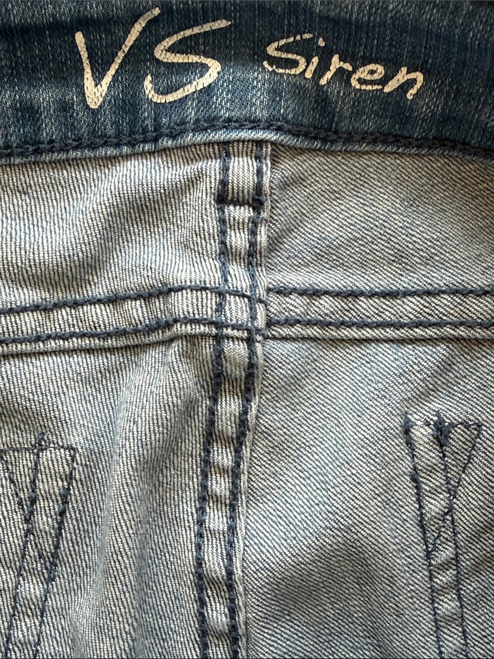 Vintage Victoria’s Secret Siren London Light Blue Distressed Skinny Jean-Size 4 - Picture 2 of 7